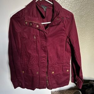 burgundy jacket